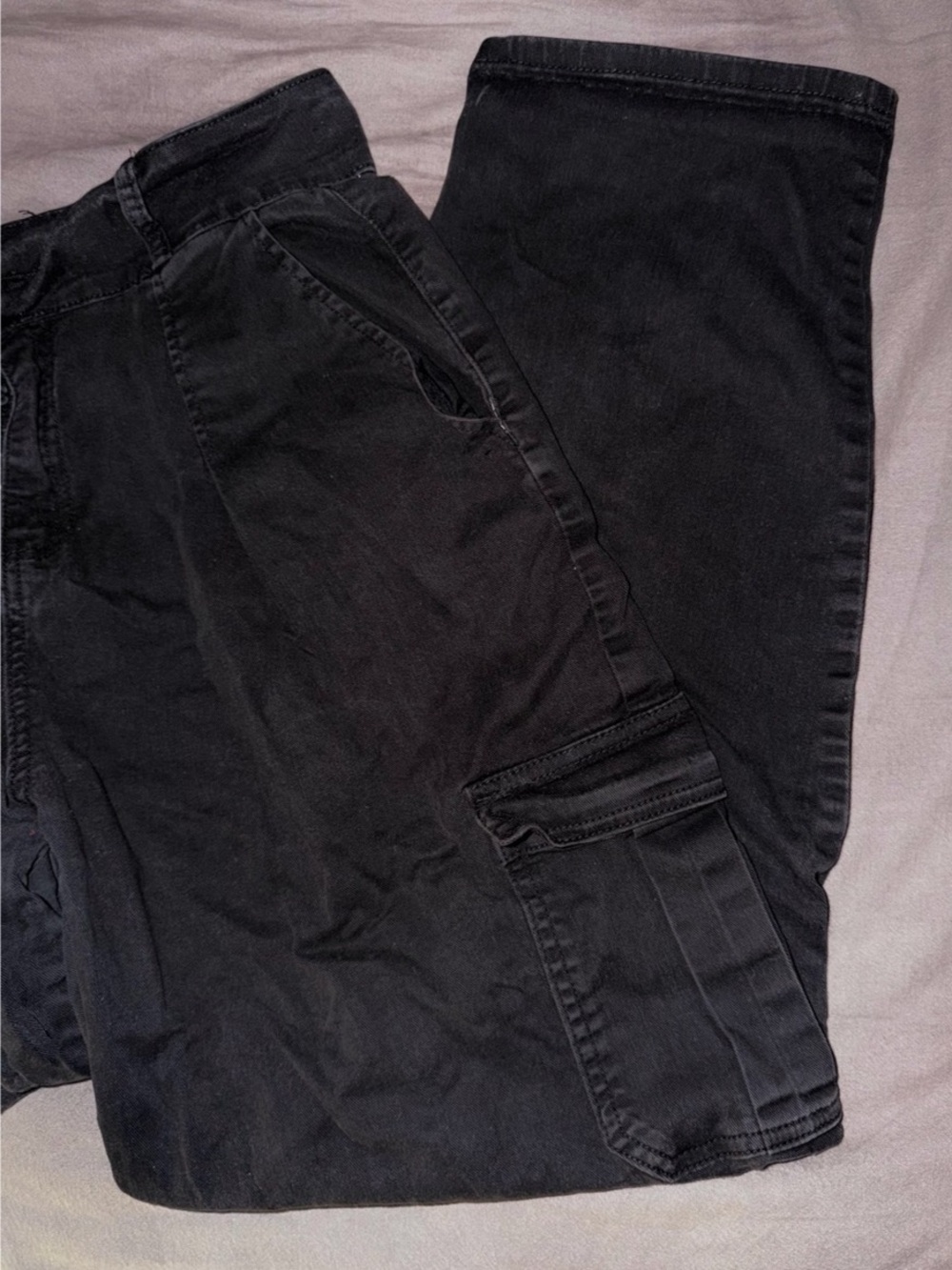 Forever 21 Black Cargo Trousers